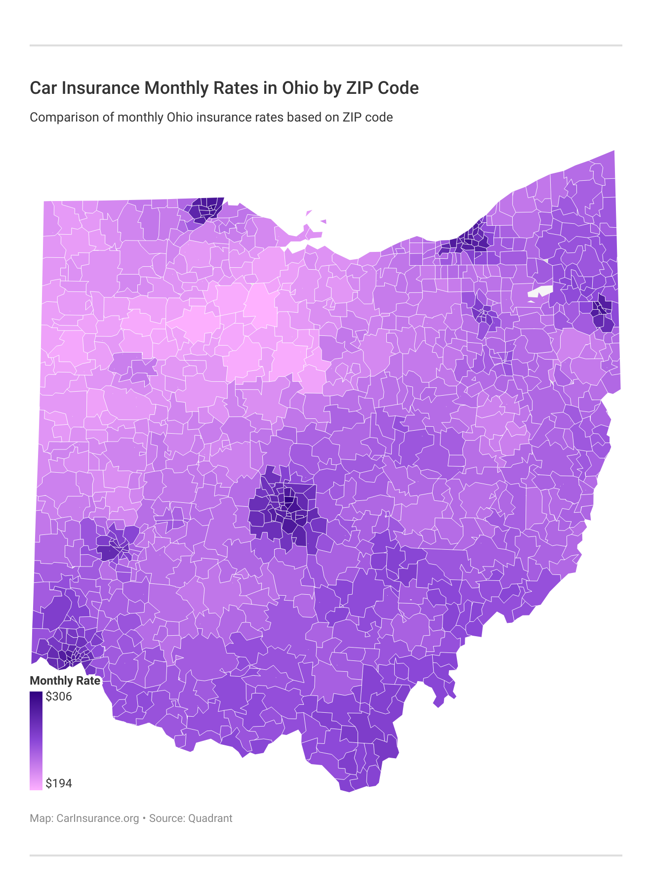 Car Insurance Monthly Rates in Ohio by ZIP Code Car Insurance Monthly Rates in Ohio by ZIP Code