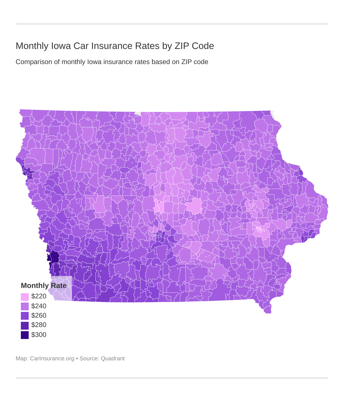 Monthly Iowa Car Insurance Rates by ZIP Code Monthly Iowa Car Insurance Rates by ZIP Code