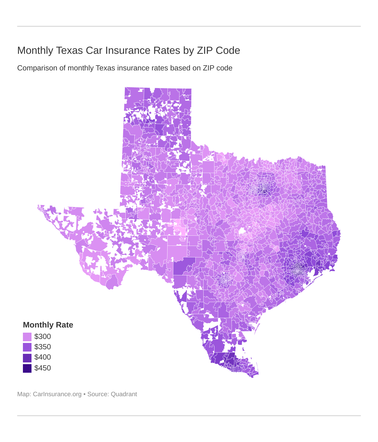 Monthly Texas Car Insurance Rates by ZIP Code Monthly Texas Car Insurance Rates by ZIP Code